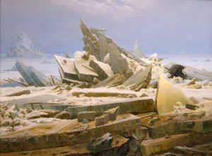 Das Eismeer, Caspar David Friedrich, 1823/24  Öl auf Leinwand, 96,7cmx126,9cm   Hamburg, Kunsthalle Das Eismeer, Caspar David Friedrich, 1823/24 Öl auf Leinwand, 96,7cmx126,9cm Hamburg, Kunsthalle